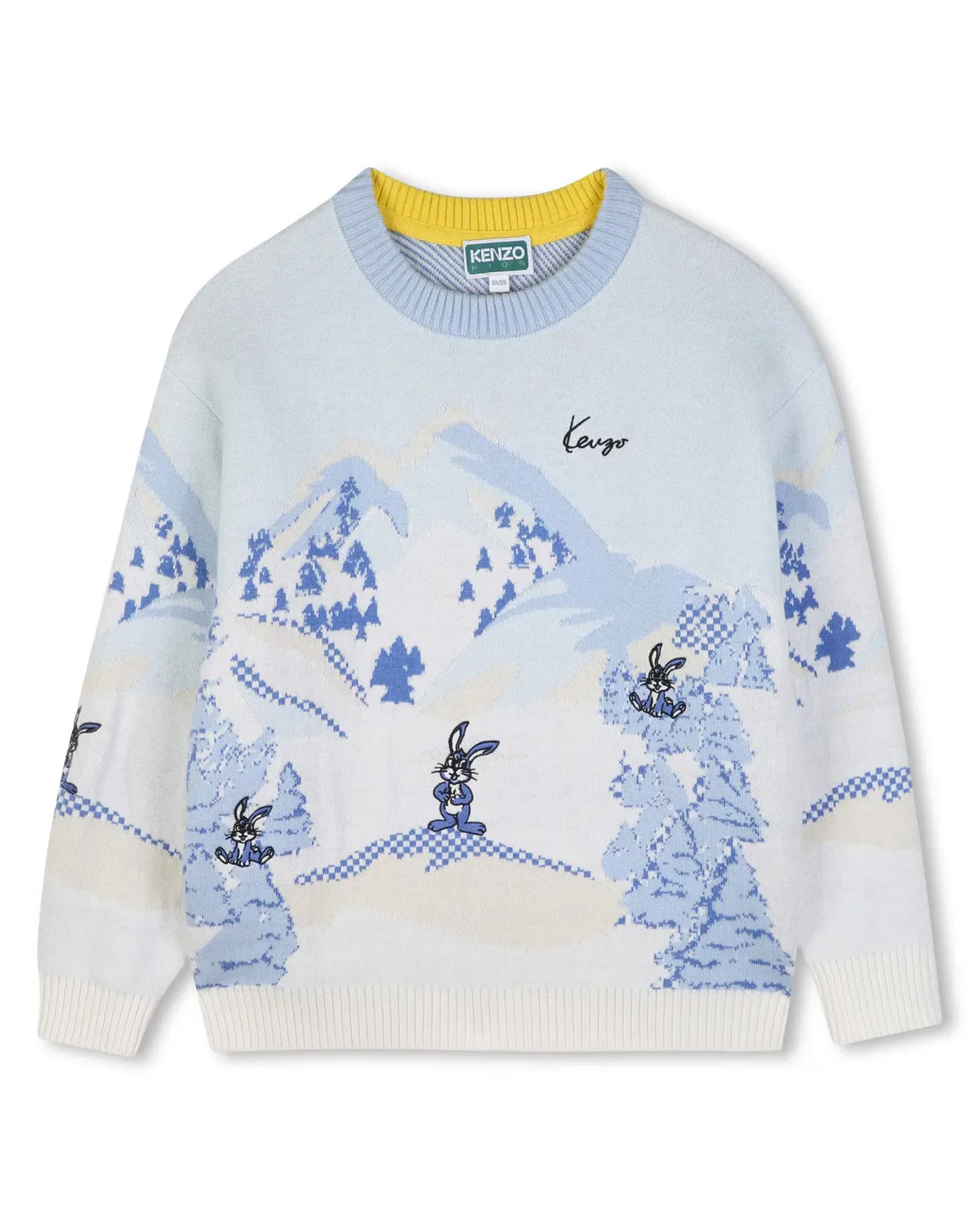 Детский джемпер для мальчиков с жаккардовым узором Kenzo Kids, Светло-коричневый