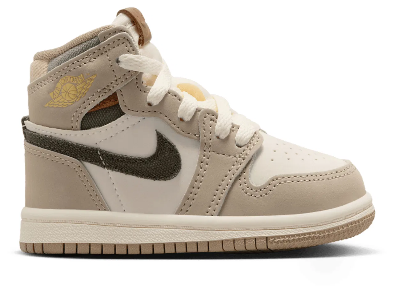 Кроссовки для девочек AJ1 Retro High OG Jordan, цвет Tan/White