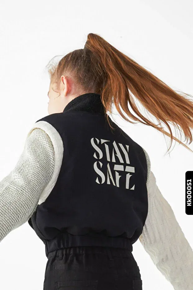 Детская куртка для девочек хлопковая Nk Kids, Black — фото 3