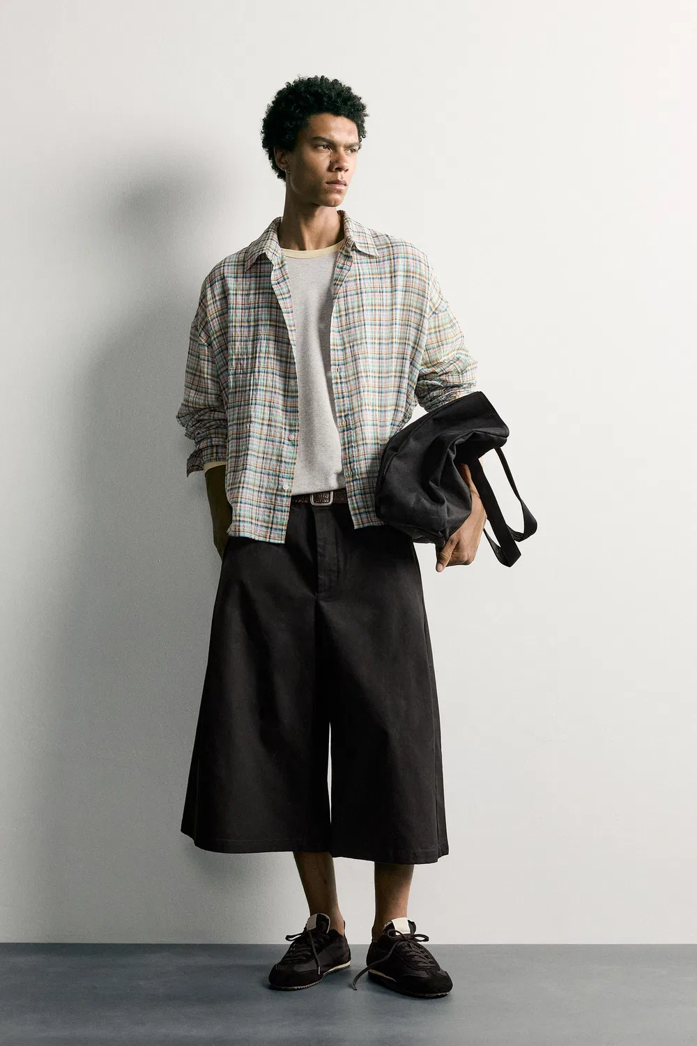 Рубашка в клетку свободного кроя ZARA, Multicoloured