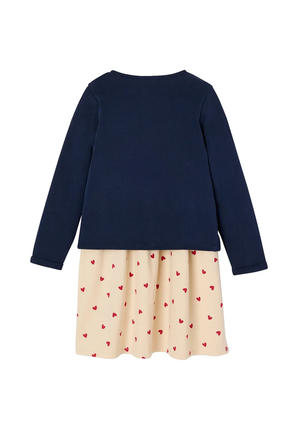 Mädchen-Set: толстовка и Blumenkleid - толстовка на молнии Vertbaudet, Marine — фото 2