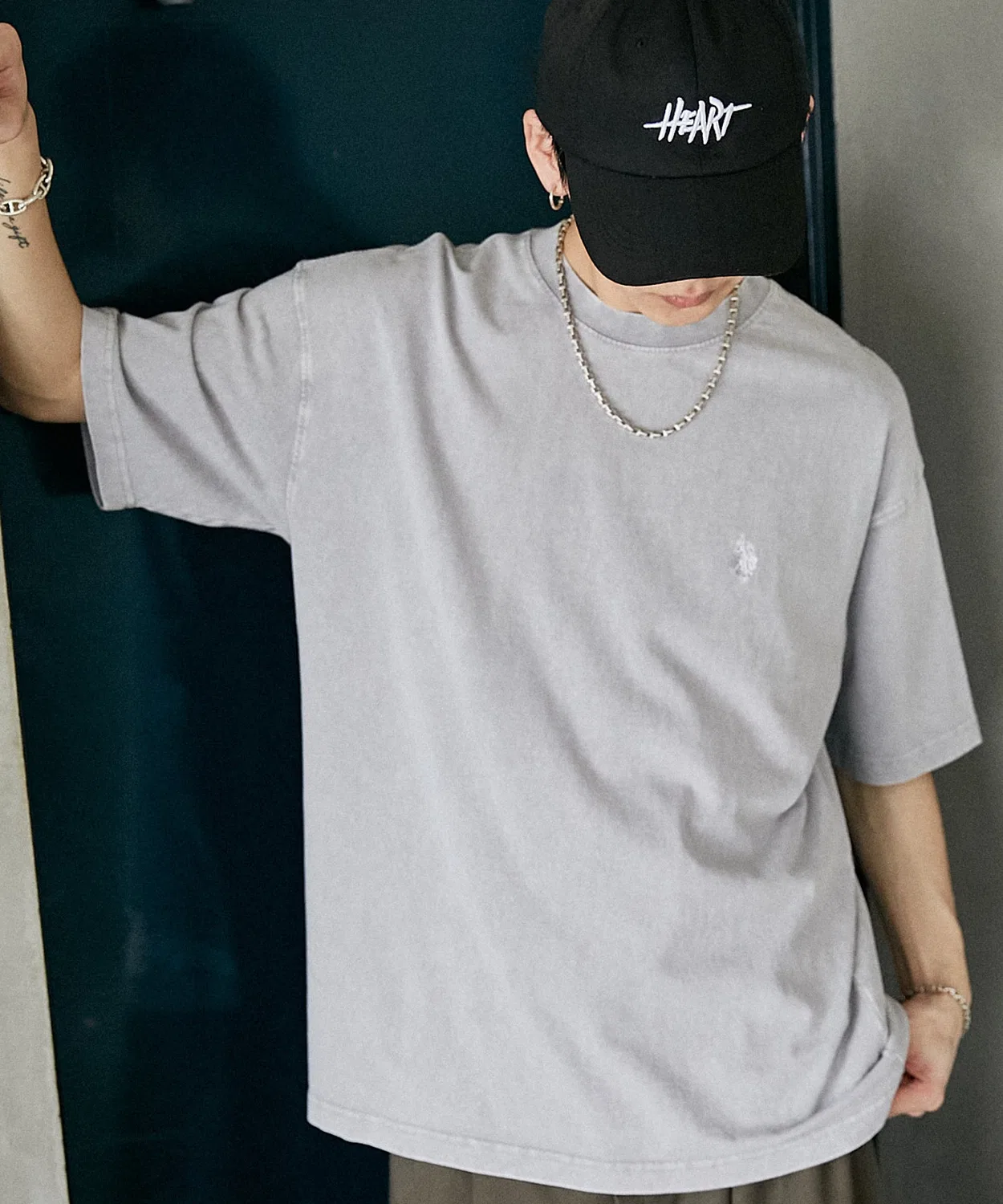 Унисекс футболка с вышивкой логотипа U.S. POLO ASSN., Grey