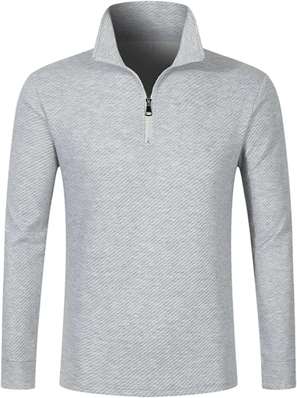 Мужская повседневная рубашка с воротником-стойкой Long Sleeve, Khaki — фото 3