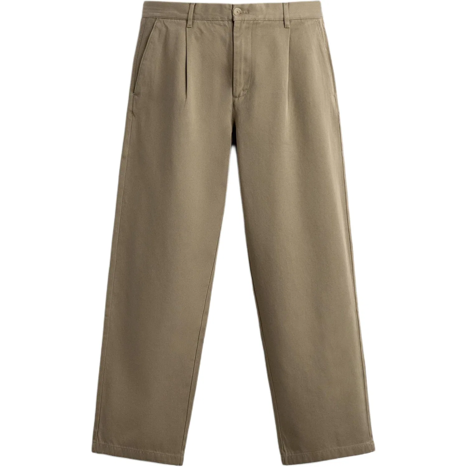 Мужские брюки повседневные прямого кроя Beige ZARA, Beige