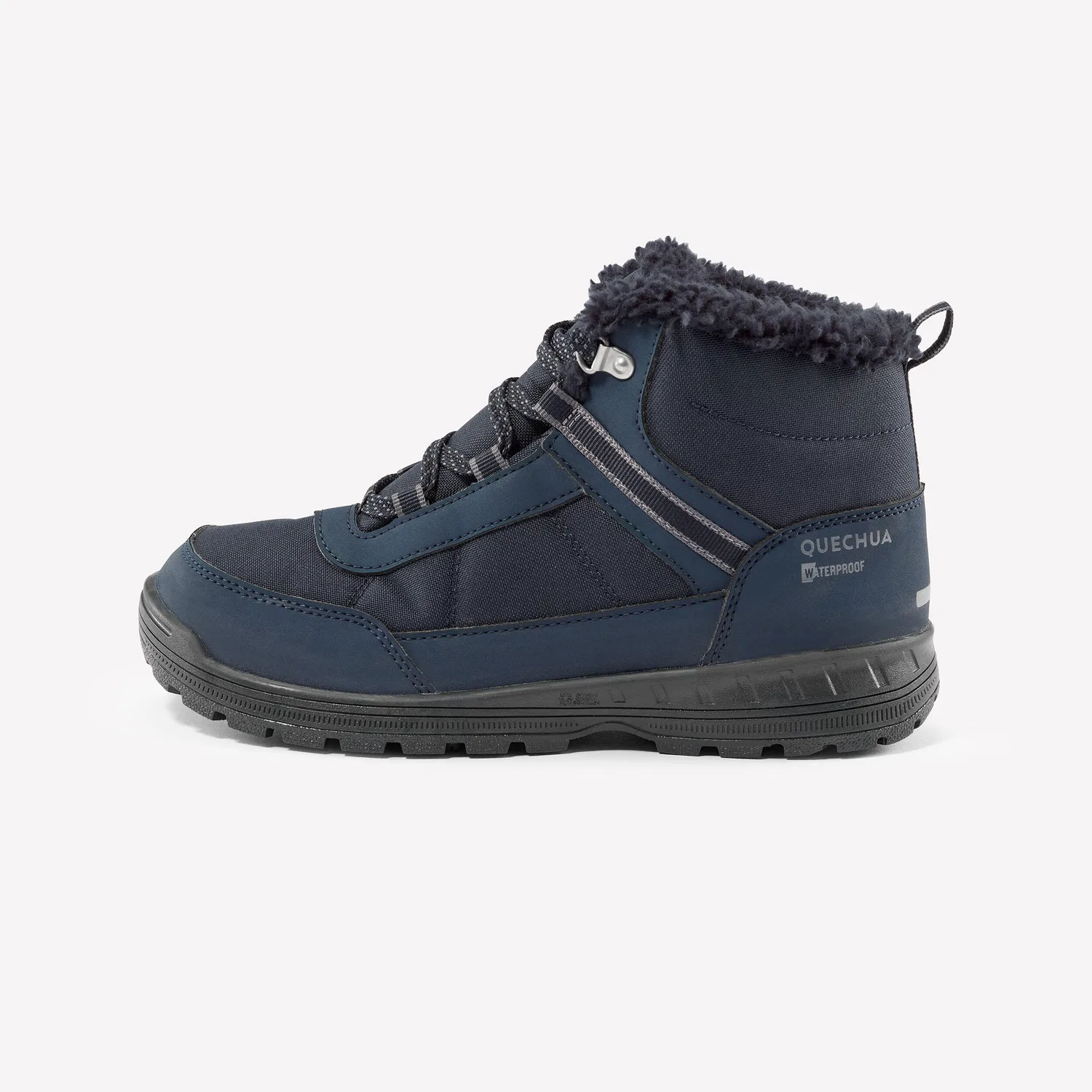 Детские зимние ботинки на шнуровке SH100 Quechua, Kosmosblau Kosmosblau Silbergrau