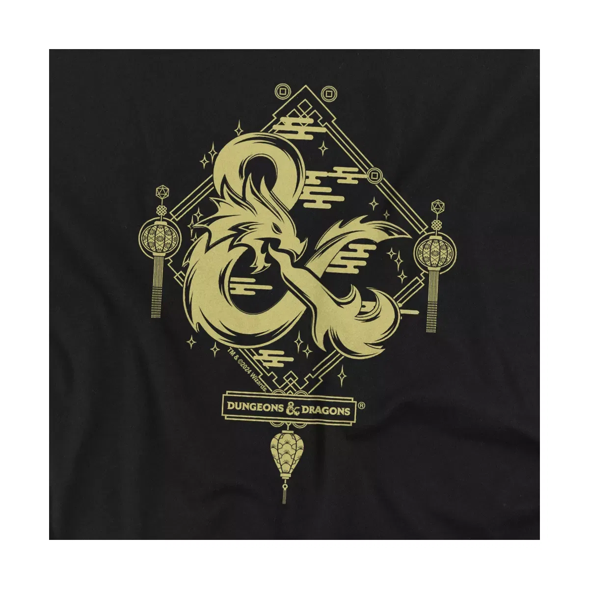 Детское боди с коротким рукавом Year Of The Dragon Gold Logo Dungeons & Dragons, Black — фото 2