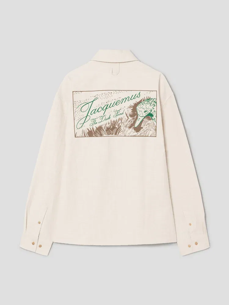 Рубашка с длинным рукавом La Chemise Mecano JACQUEMUS, Off-White — фото 2