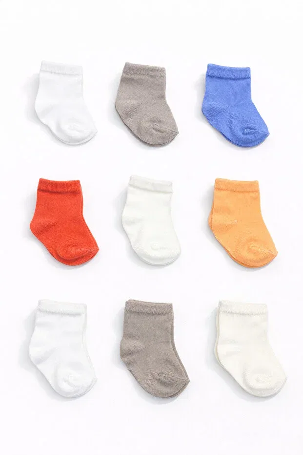 Детские носки хлопковые 9 пар Basics For My Baby, Multicolor