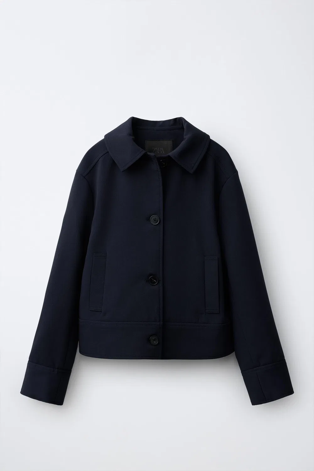 Рубашка с воротником ZARA, Navy blue