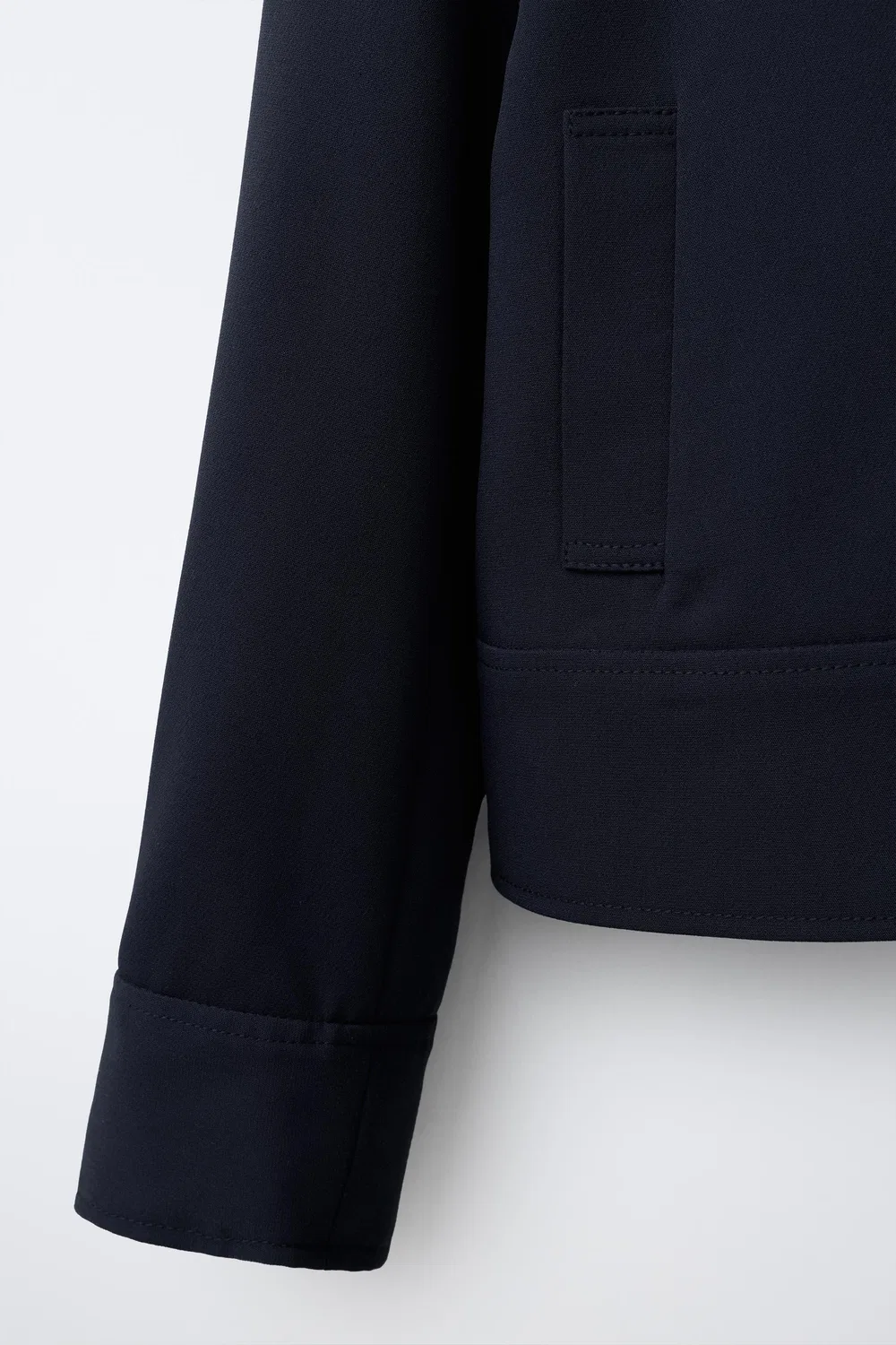 Рубашка с воротником ZARA, Navy blue — фото 4