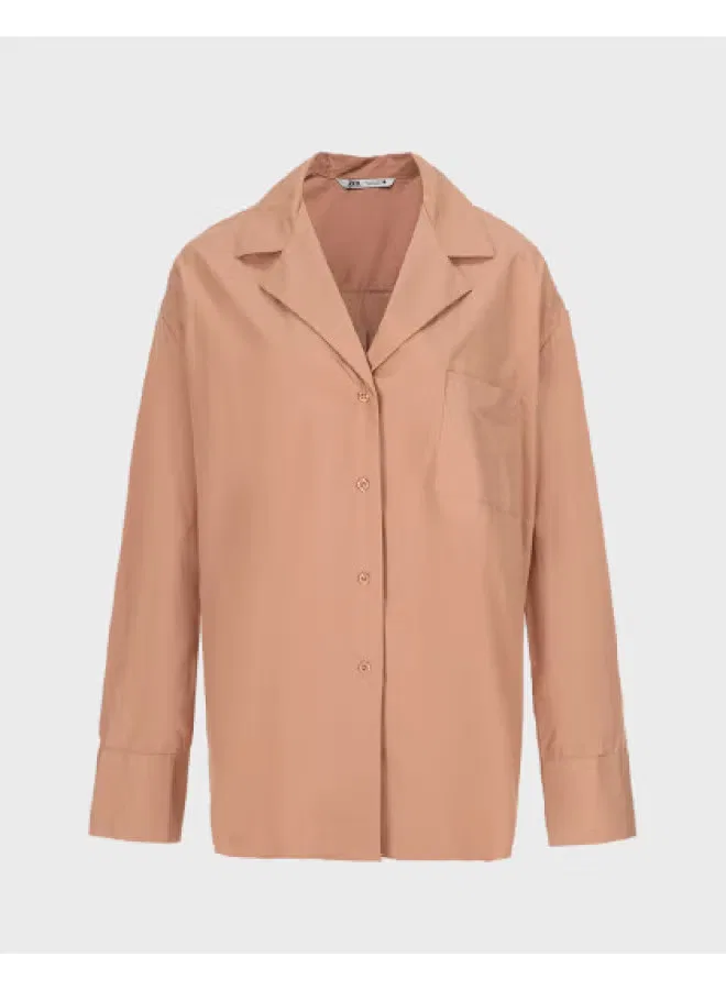 Лонгслив свободный минималистичный с длинным рукавом Zara, молочный