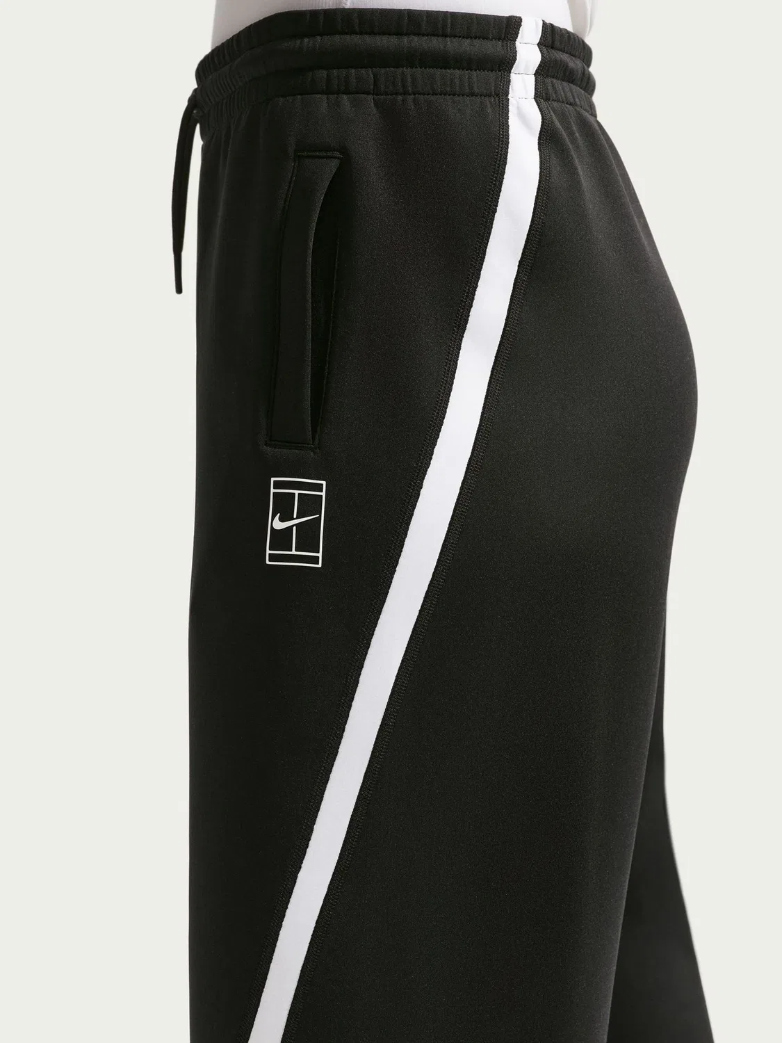 Брюки теннисные Dri-FIT Mid-Rise Nike, черные — фото 4
