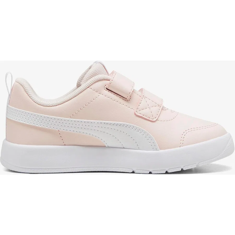 Детские спортивные кроссовки с удобной застежкой Puma Courtflex V3 V PS, Розовый — фото 2