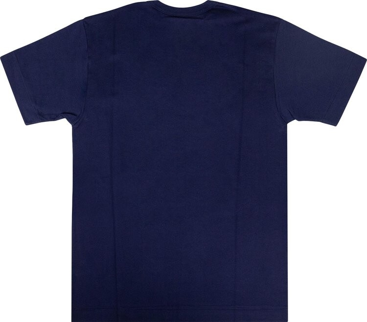Футболка Comme des Garçons PLAY Heart Logo T-Shirt 'Navy', синий — фото 3