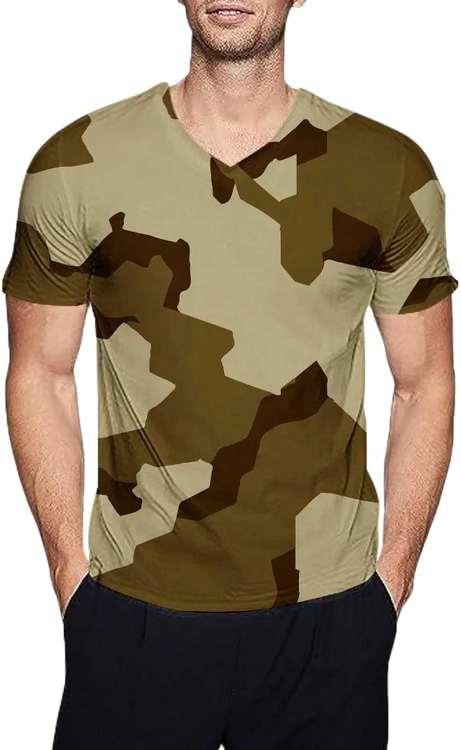 Мужская компрессионная футболка с камуфляжным принтом Miyaomn, Camouflage