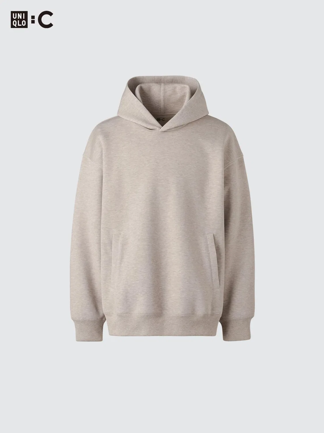 Толстовка свободная с длинным рукавом Uniqlo, бежевый