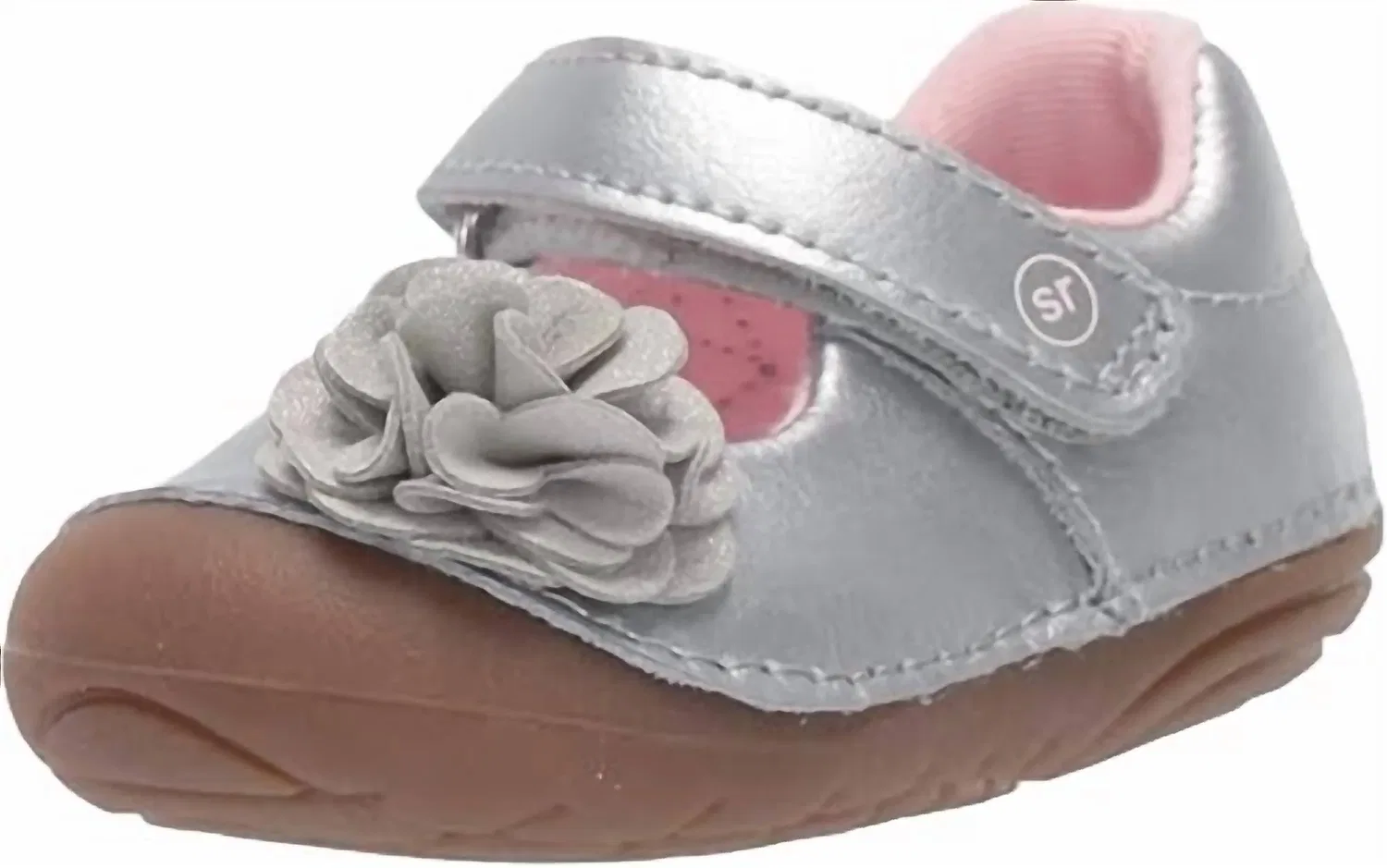 Детские туфли для девочек Мэри Джейн Soft Motion Aria Stride Rite, Silver — фото 2