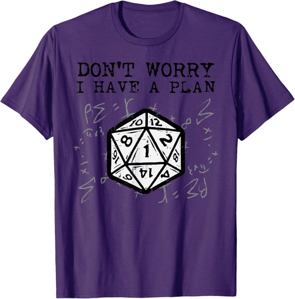 

Мужская футболка RPG Gamer Dont Worry I Have Plan, фиолетовый