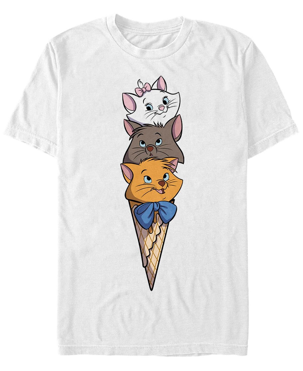 

Мужская футболка с коротким рукавом kitten ice cream Fifth Sun, белый