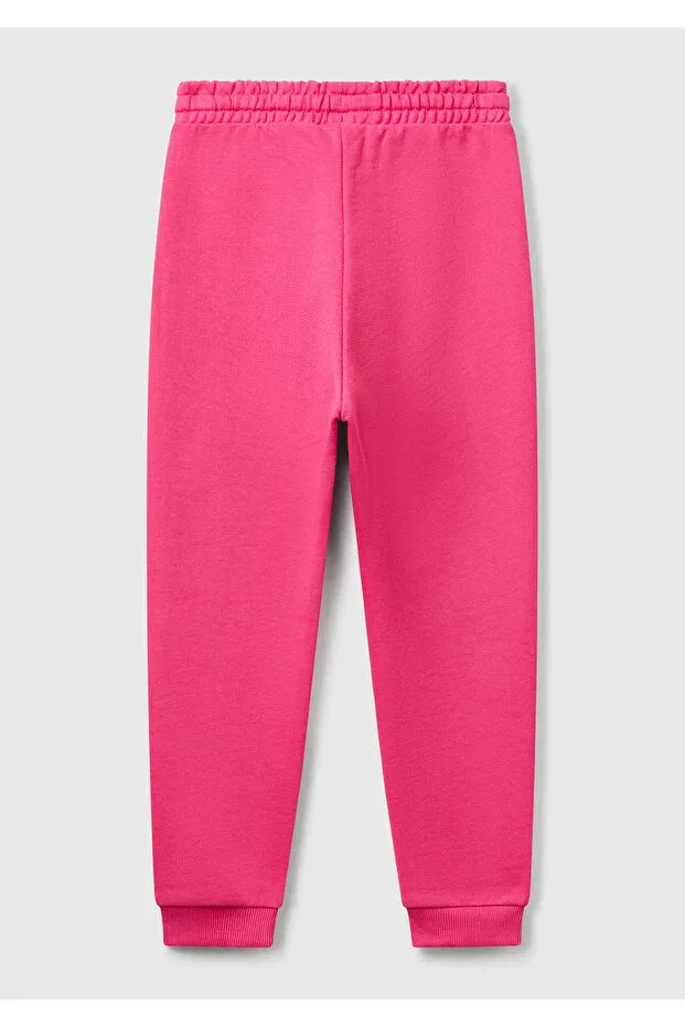 Детские спортивные штаны для девочек с принтом United Colors Of Benetton, Pink — фото 2