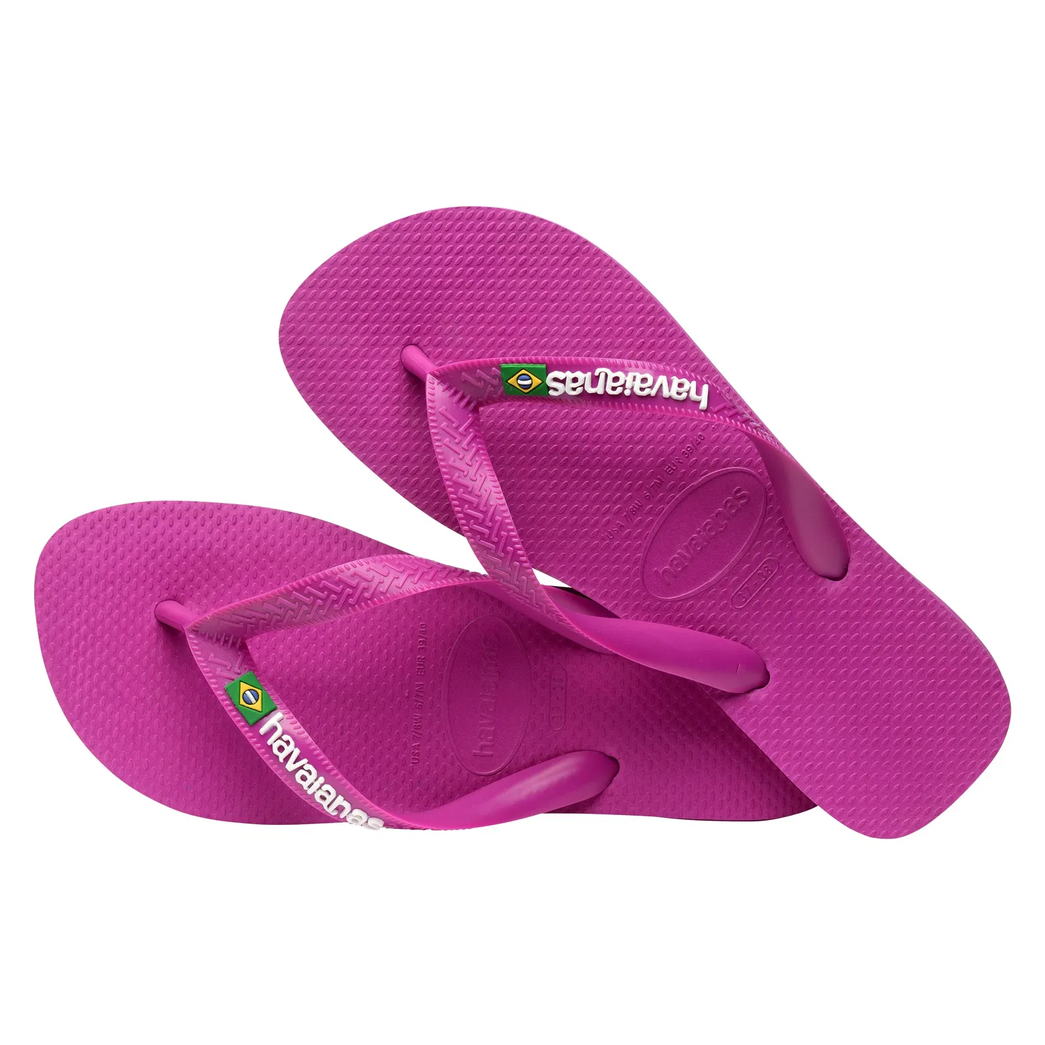 Шлепанцы детские с логотипом Brasil Havaianas, розовый — фото 3