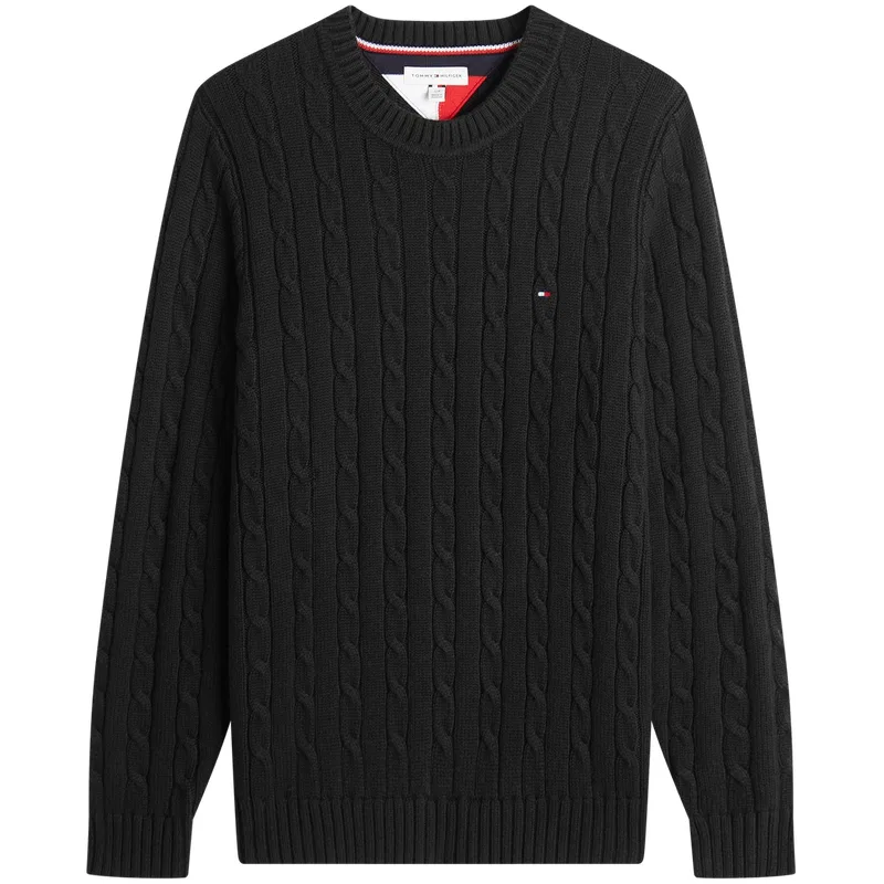 Мужской свитер с круглым вырезом Tommy Hilfiger, Gray P7D — фото 3