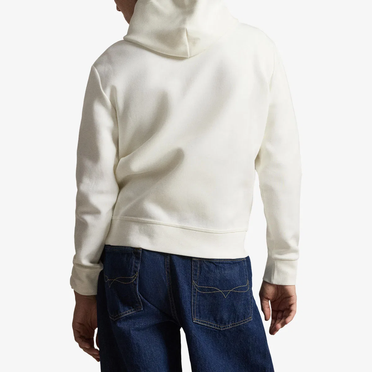 Худи из хлопковой смеси с вышитым логотипом и карманом-кенгуру Polo Ralph Lauren, белый — фото 4