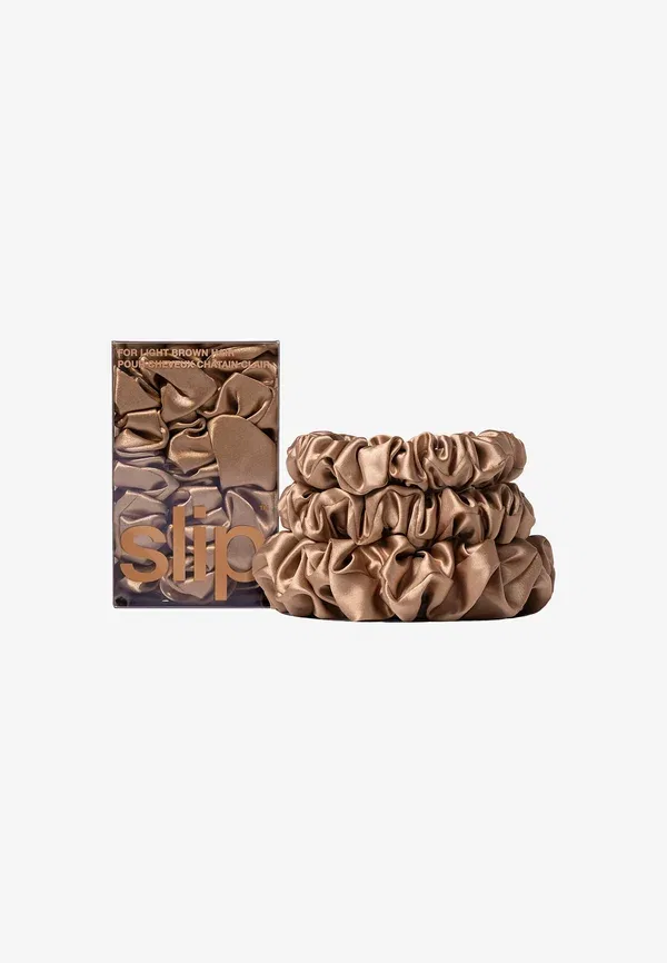 Набор резинок для волос Pure Silk Back to Basics Assorted Scrunchies Set, Slip, Light Brown — фото 2