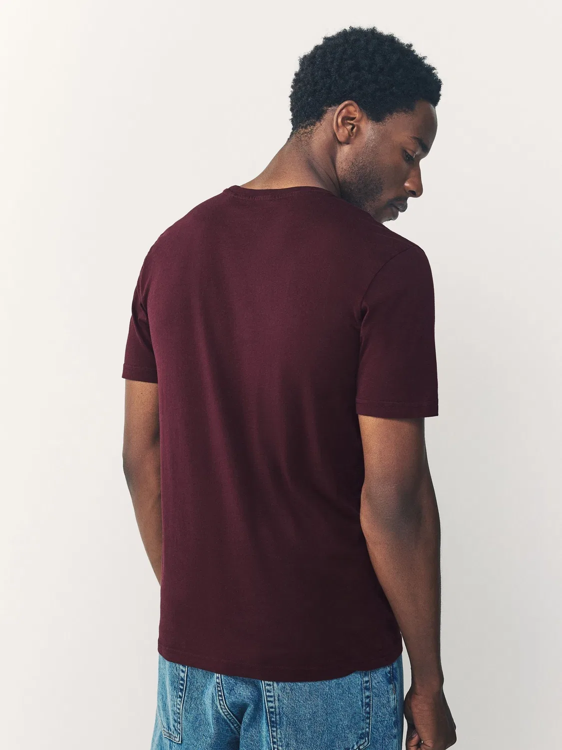 Футболка с круглым вырезом, Slim Fit, Essential Next, Purple Fig — фото 3