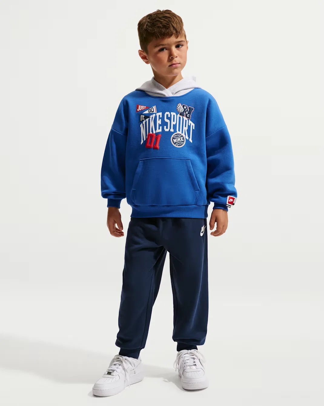 Комплект Nike Sportswear из двух предметов (худи и брюки) для детей дошкольного возраста, Midnight Navy