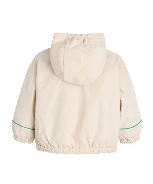 Детская куртка из переработанного нейлона с капюшоном moimoln, Beige — фото 2