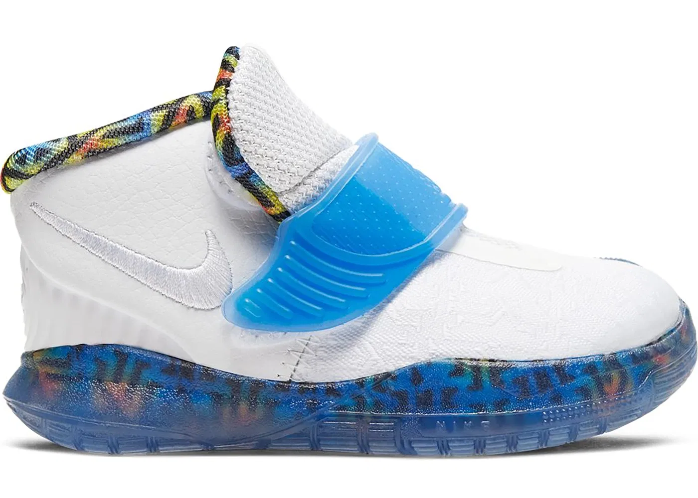 Детские кроссовки с высокой посадкой Nike Kyrie 6 Nike, White/White-Sapphire-Laser Crimson