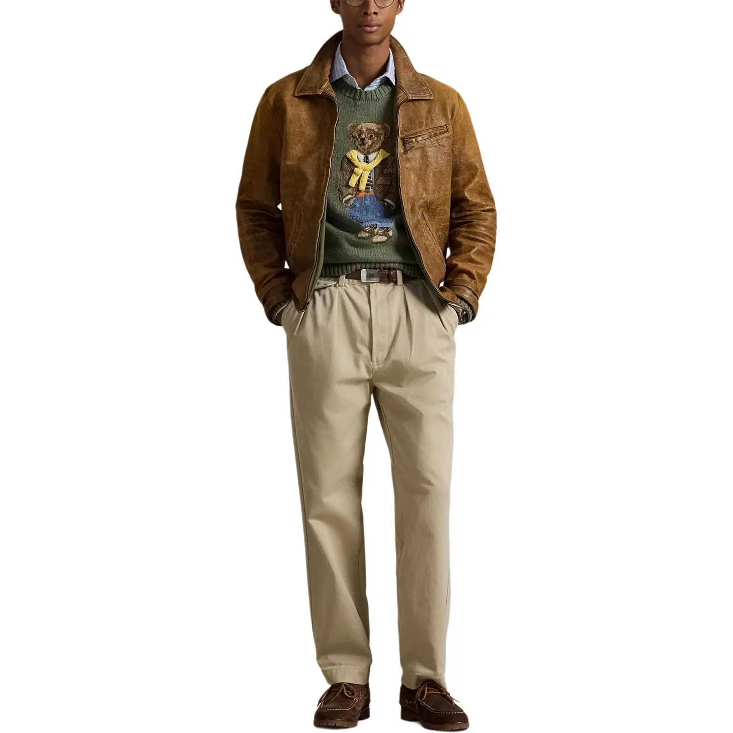 Брюки классические со складками Polo Ralph Lauren, Washed Classic Khaki — фото 3