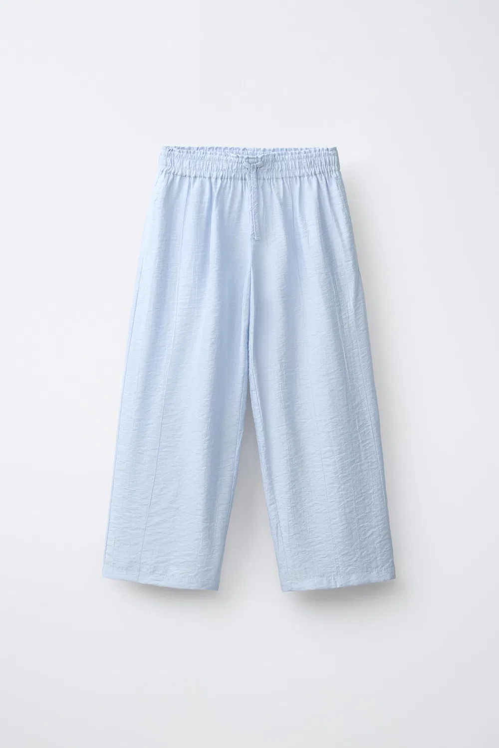 Широкие брюки с эффектом потертости ZARA, Pastel Blue