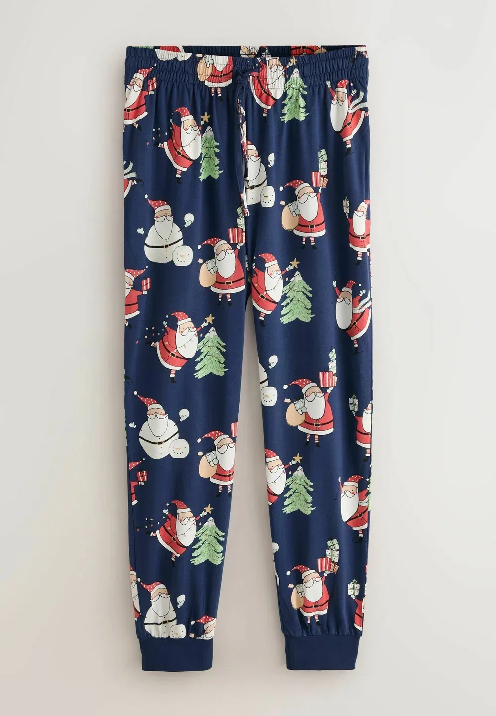 Комплект пижам для всей семьи с принтом Санты - пижамный комплект Next, Navy Blue — фото 3