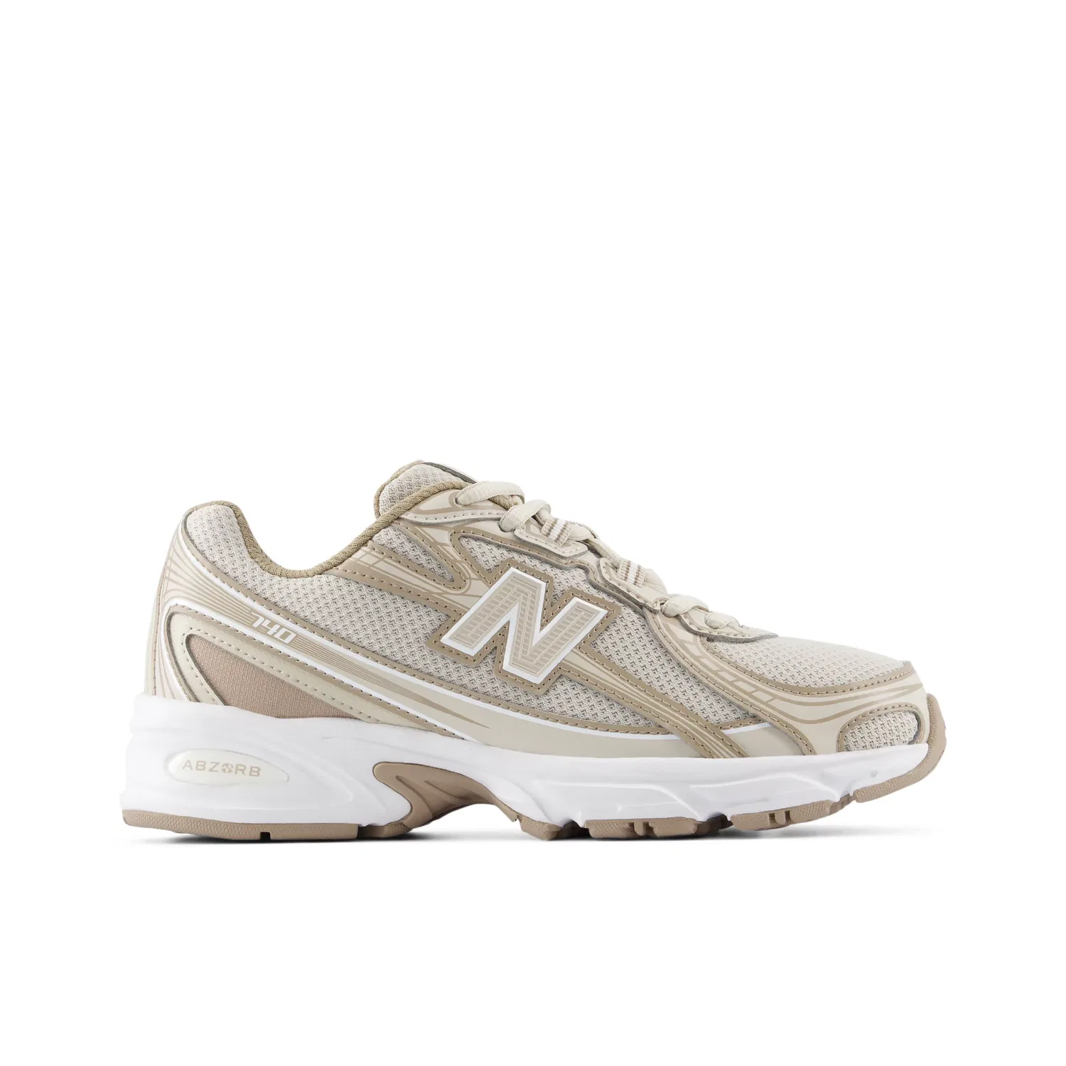 Детские кроссовки на шнуровке с амортизацией 740 Lace New Balance, Timberwolf With Driftwood