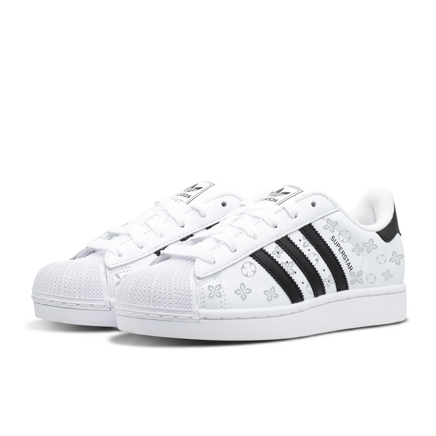 Детские кеды-скейтбординг с принтом Superstar 2 Adidas Originals, White/Gray — фото 4