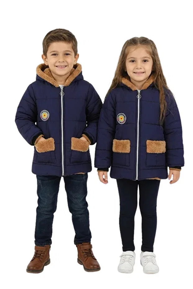 Детское пальто для девочек с капюшоном Crassi, Navy Blue