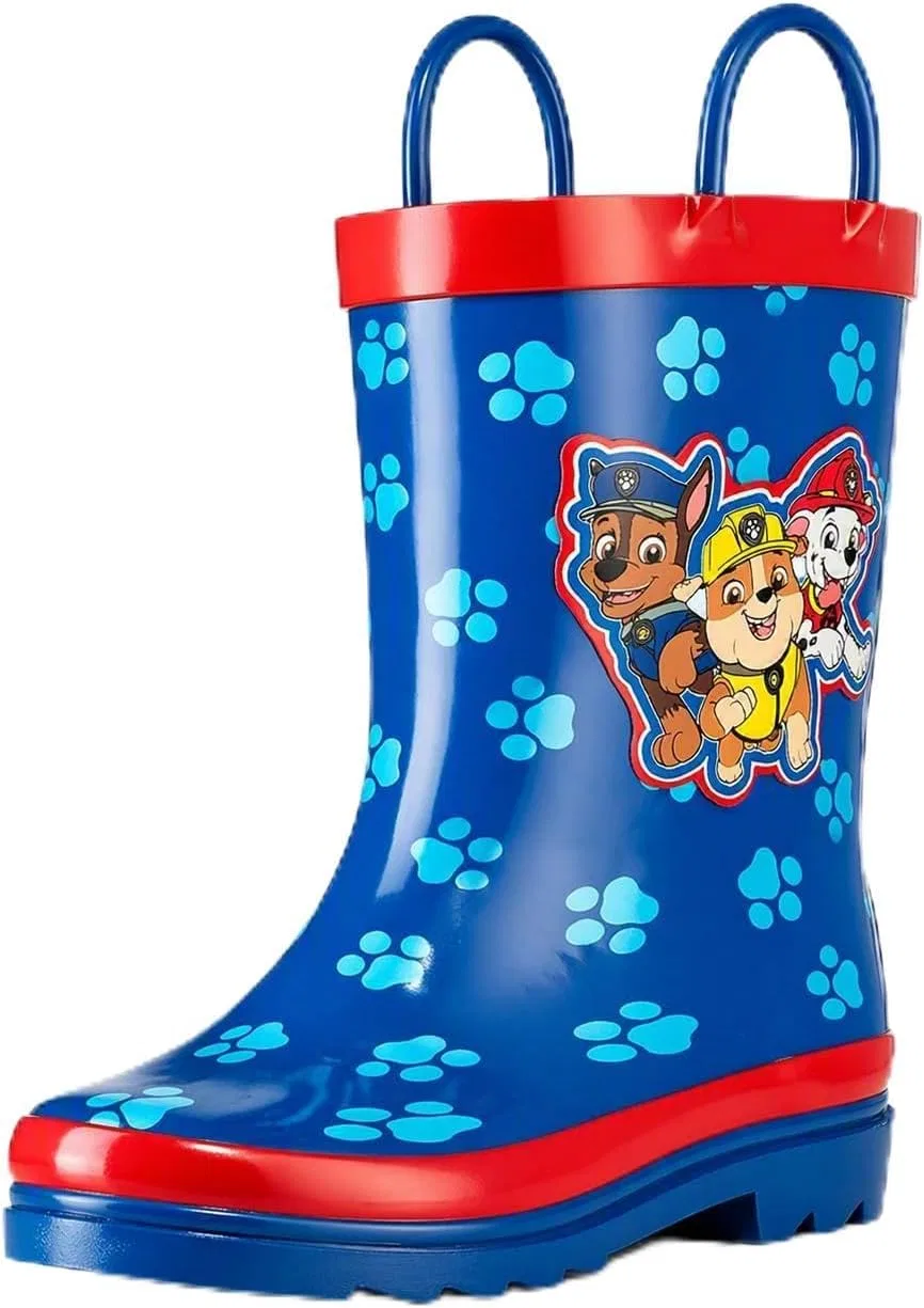 Детские резиновые сапоги для мальчиков с принтом Paw Patrol Nick, Blue\red