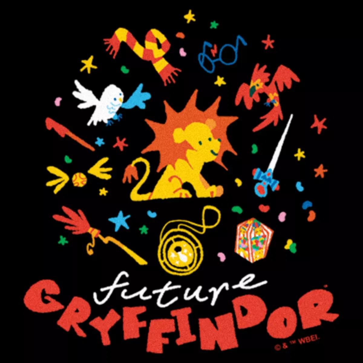 Детский боди-комбинезон с принтом Future Gryffindor Harry Potter, Black — фото 2