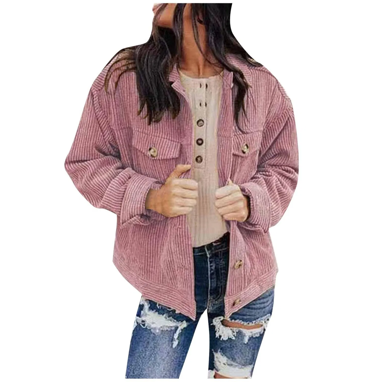 Женское пальто с капюшоном и карманами, Colore: rosa
