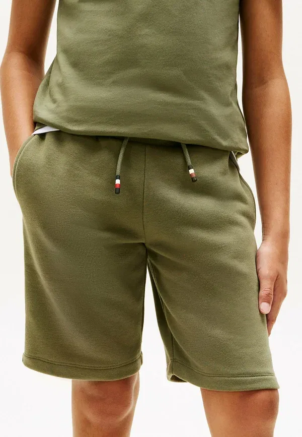 Брюки хлопковые Essential set - tracksuit bottoms Tommy Hilfiger, Green, зеленый — фото 4