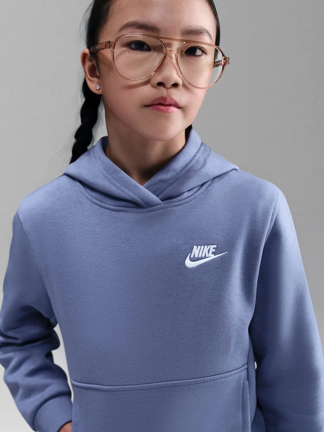 Толстовка Club Fleece World Indigo Blue Nike — фото 4