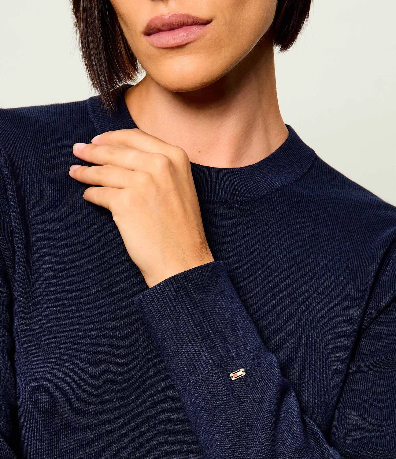 Свитер с круглым вырезом Tommy Hilfiger, темно-синий — фото 4