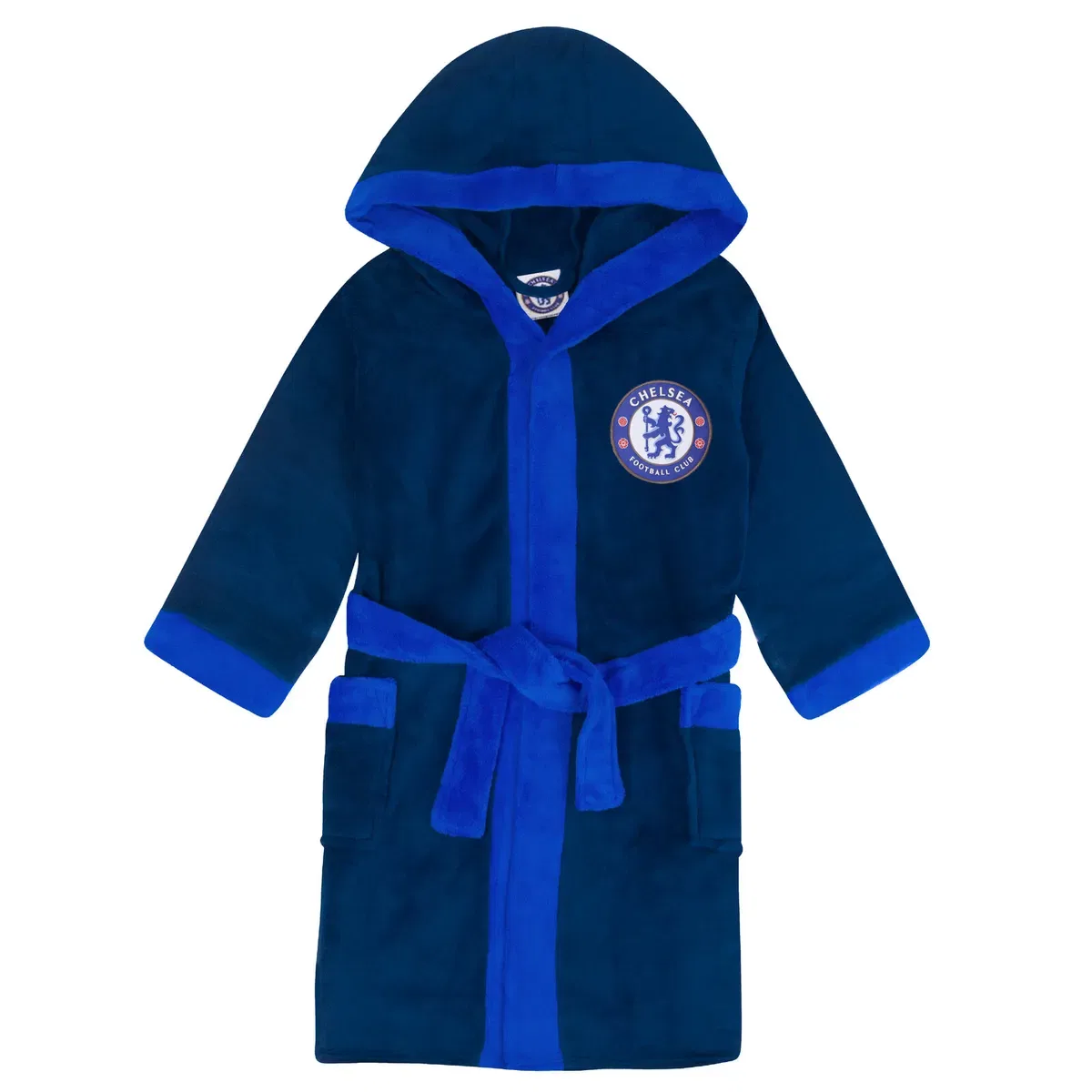 Детский халат с капюшоном из флиса Chelsea Fc, Navy