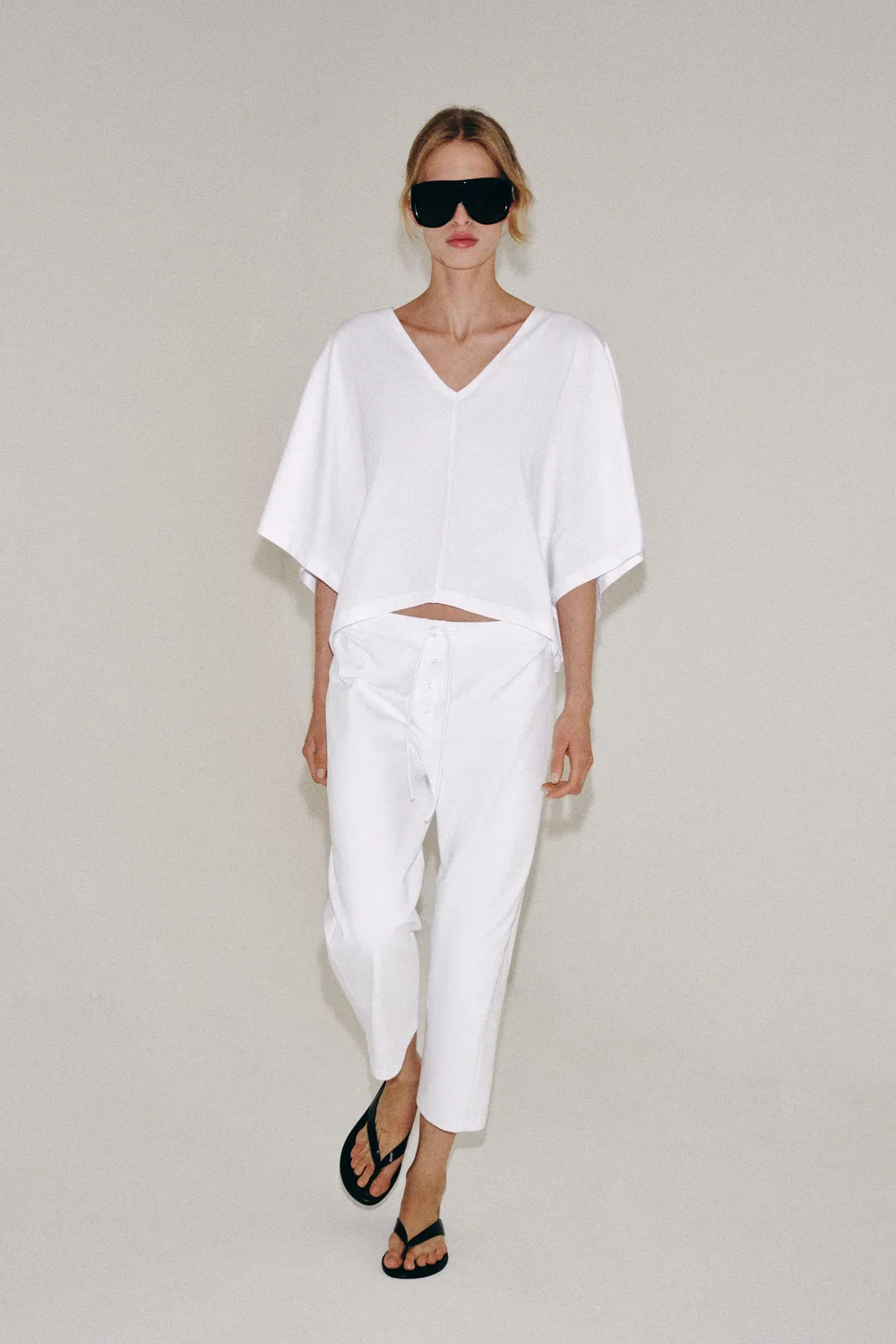 Капри INTERLOCK CAPRIS ZARA, White