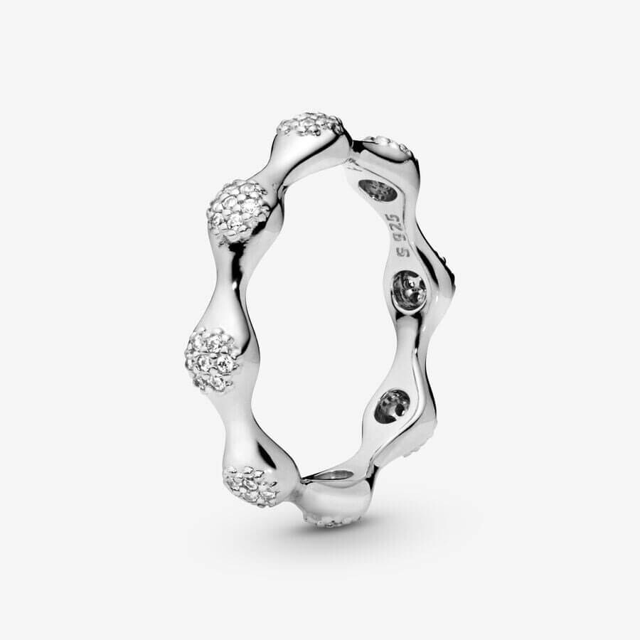 

Кольцо Pandora Timeless Pave Modern LovePods, серебро