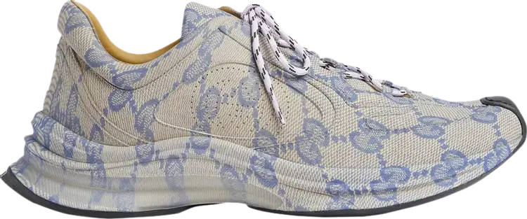 

Кроссовки Gucci Run Sneaker Beige Blue Monogram, бежевый