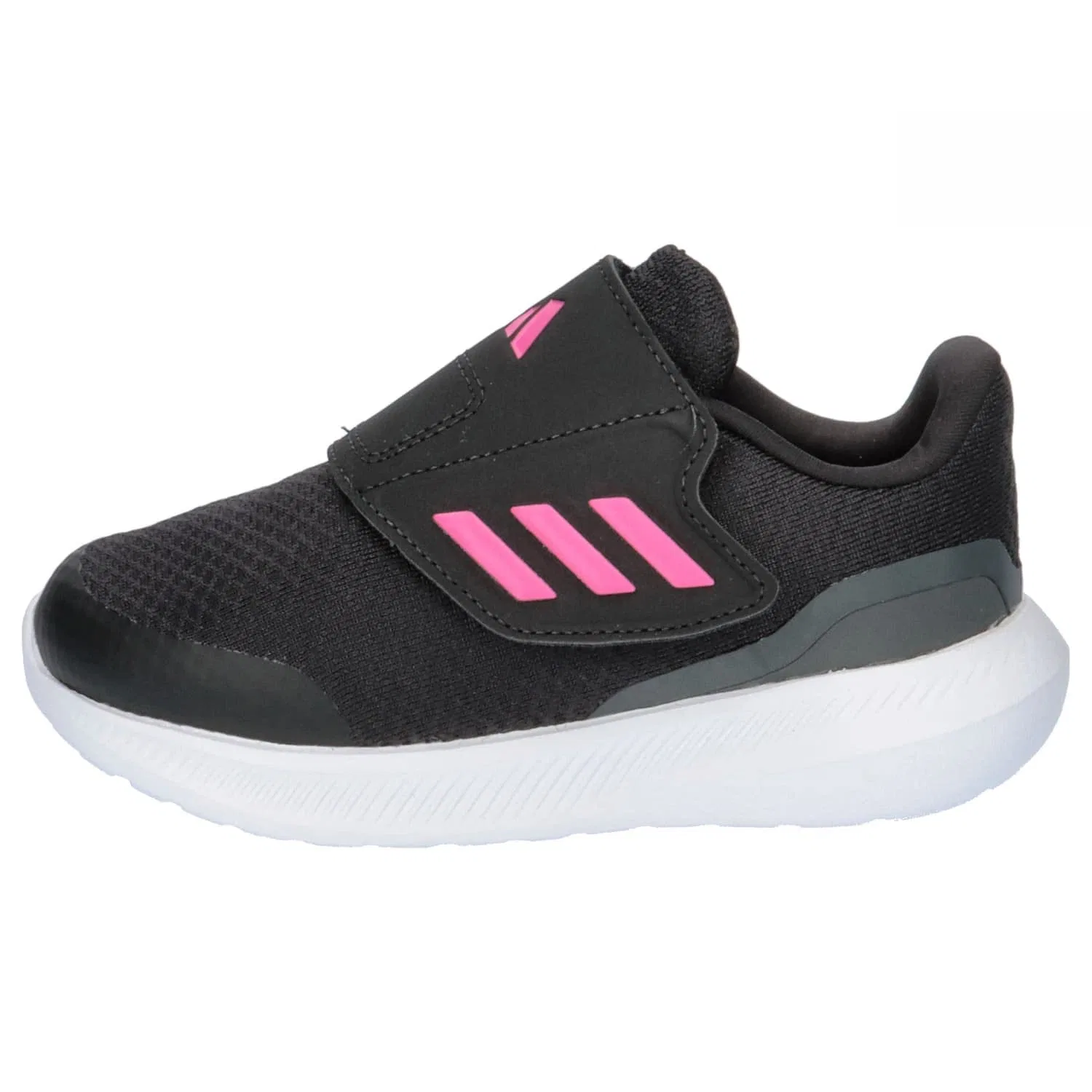 Детские кроссовки для мальчиков на липучках Runfalcon 3.0 Ac I Sneaker Boy's Adidas, Core Black Core Black Pulse Magenta — фото 2