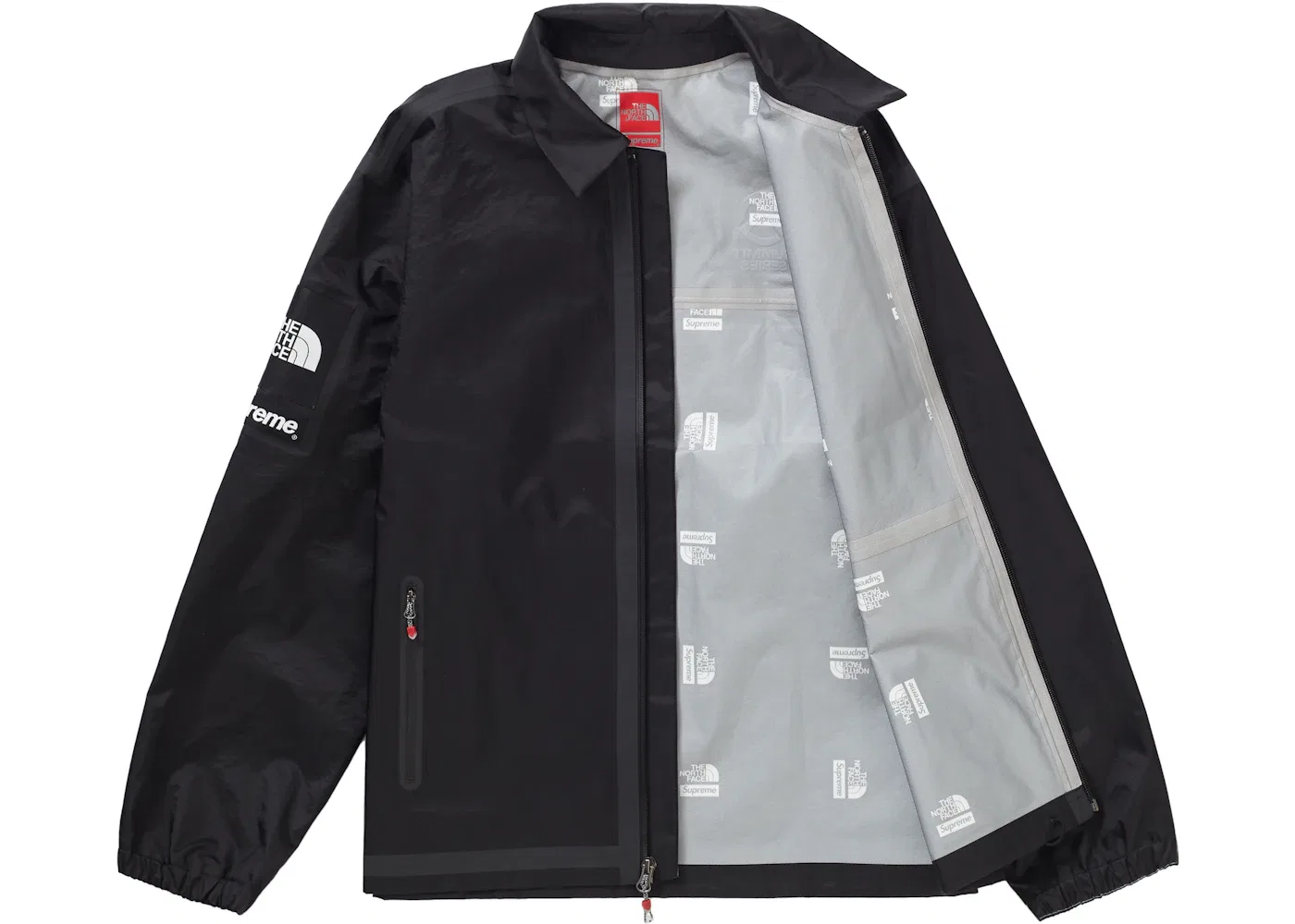 Мужская куртка с водоотталкивающей проклейкой швов Supreme The North Face Summit Series Outer Tape Seam Coaches Jacket, Black — фото 2